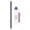 Miniatyrbillede 1 af 5: Til Tab S7 FE Stylus Magnetisk 4096 Trykniveau Præcis Kontrol Holdbar Smart Pen med 10 Spidser til Tab S7 FE Tablet Sort