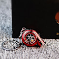 Miniatyrbillede 1 af 5: Elektrisk Mini Turbo Turbolader Nøglering Spindende Turbine Nøglering Vedhæng