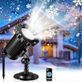 Miniatyrbild 4 av 4: Utomhus LED-projektor för jul, LED-projektor för snöfall, landskapsljus med snöfall, IP65 vattentät roterbar förstärkt festlig projektor
