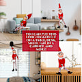 Miniatyrbillede 5 af 5: 1 x Uartig Elf med Velcro - Langbenede Elf Blød Plys - Julegave