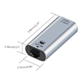 Miniatyrbillede 5 af 5: Type-C til RJ45 LAN Ethernet Konverter 1000 Mbps Hurtig Netværksadapter Driverfri