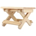 Miniatyrbild 3 av 5: Fällbar liten fyrkantig bänk i massivt trä, lantlig stil, ergonomisk design, fint utförande