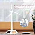 Miniatyrbillede 3 af 4: Vindmøllemodel - Solcelledrevet 3D Vindmøllemodel Samlet Håndværk Vindturbine Børn Børn Uddannelse Læring Sjov Legetøj Gave Til Hjem Kontor Dekoration