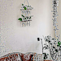 Miniatyrbild 4 av 4: Väggmonterad Växtglasförökningsstation Rör Blomsterterrarium Med Träställning Modern Vas A