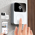 Miniatyrbillede 1 af 5: Smart Videodørklokke Hjemme Intercom, Smart Trådløs Fjernbetjening Videodørklokke, High-definition Nattesyn Wifi Opladning Tyverisikring Dørklokke, To-vejs