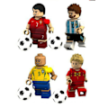 Miniatyrbillede 1 af 5: 8 stk. VM Fodbold Drenge Byggeklodser Legetøj, Julegave, Send stadion base 8pcs