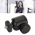 Miniatyrbild 4 av 5: Mini Kulhuvud 1/4 tum Skruv 3/8 tum Gänga 360 Grader Roterbar Aluminiumlegering Kamera Hotsko Fäste för Stativ Monopod
