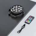 Miniatyrbillede 3 af 5: Stroboskoplys Jul, Stroboskoplys Fjernbetjening RGB 10W Trådløs LED Stroboskoplys til Scene Dans Bryllup
