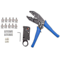 Miniatyrbild 1 av 2: 1 set koaxial RF/BNC-pressverktyg för RG58 / RG59 / RG6 med 10 st BNC-kontaktpressset