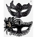 Miniatyrbilde 5 av 5: Par Venetian Maske Maskerademaske Kvinne Blonder Venetian Maske For Kvinne Mann Maskeradefest