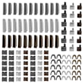 Miniatyrbild 3 av 5: 120 Delar Metall Dragkedjehuvud Slider, 4 Storlekar Dragkedja Botten Sliders Fäste Stift, Dragkedja Stopp Reparationsverktygssats
