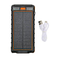 Miniatyrbillede 1 af 5: Bærbar Solcelledrevet Telefonoplader 20000mAh Solcelle Powerbank med Kompas og LED Lommelygte til Udendørs Sort Orange
