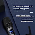 Miniatyrbillede 2 af 5: Bluetooth Trådløs Mikrofon Professionel Højttaler Håndholdt Musikalsk Mikrofon med Trådløs Modtager