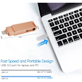 Miniatyrbilde 3 av 4: 256GB USB-minnepenn, Ekstern USB 3.0 Minnepenn med MFI Lightning, USB 3.0, USB C 3 i 1 Silver