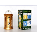 Miniatyrbillede 2 af 5: Solcelled LED Lanterne Lys Genopladelig Udendørs Camping Lommelygte Scene Disco Lys Gold