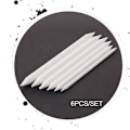 Pikkukuva 2 / 5: 6 kpl/setti Blending Smudge Stump Stick Tortillon Piirustus Taide Valkoinen Piirustus Hiili Shytmv