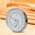 Miniatyrbillede 4 af 4: 2-i-1 Rustfrit Stål Sauna Termometer Hygrometer Thermo-hygrometer Indendørs Sauna Udstyr Tilbehør 1 stk Hvid