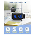 Miniatyrbild 5 av 5: Projektionsväckarklocka med radio, 180° projektor, 7 ljud, dubbla alarm, snooze, dimbar LED-display för barn