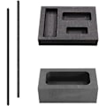 Miniatyrbillede 1 af 5: 4 stk. Grafitindlejrede Formrørningssæt 5 i 1 Grafitstøbeform Møntkombination Metalraffinerings Skrotform