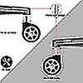 Miniatyrbilde 3 av 3: Spillere stolhester, utskiftbare erstatningshjul med anti-fall funksjon og jevn gliding (5 stykker/sett, svart)