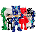 Miniatyrbild 1 av 5: 6-Delars Set Pyjamashjältarna Kattpojken Kappa Actionfigur Leksak Present Barn