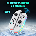 Miniatyrbilde 2 av 4: Joystick for Switch-kontroller, kompatibel med Switch Oled Lite Joy Con L/R-kontroller med vekkefunksjon
