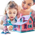 Miniatyrbillede 3 af 5: 3D-pen med 3 farvede filamenter på 3 meter, 3D-pen med tegningsskabelon, penneholder og oplader Pink 3D Pen