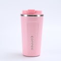 Miniatyrbild 1 av 5: 350 ml/500 ml isolerad resekopp i rostfritt stål, läckagesäker ångisolering, perfekt för kaffe och te Pink 510ml