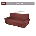 Miniatyrbillede 1 af 2: Sofa Betræk Stof Settee Beskytter Slipcover Vaskbar To-Sæders Kaffe 145~185cm