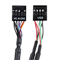 Miniatyrbillede 5 af 5: USB 3.0 + USB 2.0 19PIN HD Audio Forlænger Frontpanel