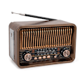 Pikkukuva 1 / 5: Kannettava FM AM SW Radio Vintage Radio Langaton Bluetooth-kaiutin LED-taskulampulla Tukee TF-korttia U-levyä AUX
