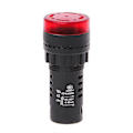 Miniatyrbillede 3 af 5: Ad16-22sm LED Blinkende Alarm Indikator Signallampe Med Buzzer Rød Grøn Gul