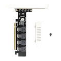 Pikkukuva 1 / 5: PCIE-U.2-sovitinkortti PCIE X16 - 4 porttia U.2 NVME SFF8643 SFF8639 PCIE-jakokortti LED-ilmaisimella
