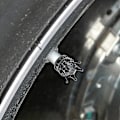 Miniatyrbillede 5 af 5: 4 stk Ventilkapper Håndlavet Krystal Rhinestone Krone Køretøj Bil Dæk Kapsel Dæksler Krom, Attraktive Støvsikre Tilbehør Til Bil (sort)