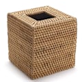 Miniatyrbillede 1 af 4: Firkantet Rattan Vævsæskebeklædning, Håndvævet Vikker Vævsæskeholder, 5,7 X 5,7 X 5,7 Tommer, Træfarve Fg