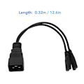Miniatyrbillede 2 af 5: Dobbelt IEC320 C7 til C20 Kabel Universal Y Strømsdeler Kabel til Bordlampe LCD Skærm Digitalkamera 12,6 tommer