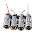 Miniatyrbillede 2 af 3: 4 stk. guldbelagte bananplugs 4mm bananplugs til videoadapter til højttaleradapter lydplug ledningskabel