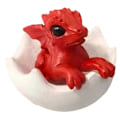 Miniatyrbillede 1 af 5: 3D-printede drageæg, drage statue skrivebordsdekoration håndværkssæt, en unik gave til dragesamlere rød