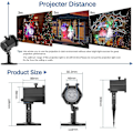 Miniatyrbilde 4 av 5: LED-juleprojektor - 12 mønster-effekter Vannbestandig innendørs og utendørs projektorlampe for høytider