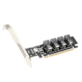 Pikkukuva 2 / 5: PCIE-U.2-sovitinkortti PCIE X16 - 4 porttia U.2 NVME SFF8643 SFF8639 PCIE-jakokortti LED-ilmaisimella