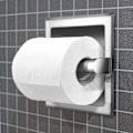 Pikkukuva 5 / 5: Kiillotettu kromi upotettu wc-paperiteline kylpyhuoneen seinäasennus upotettu wc-paperirullan pidike sisältää takakiinnityskulmat