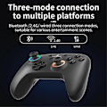 Miniatyrbild 2 av 5: RGP01 Gamepad Trådlös Bluetooth Spelkontroll RGB Hall Effect Joystick för PC Android IOS Steam