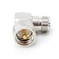 Miniatyrbild 4 av 5: UHF PL259 Hanplugg till SO239 Honkontakt 90 Grader Vinkel RF-adapter