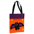 Miniatyrbillede 1 af 5: Halloween Tote Bag i Ikke-vævet stof Trick Or Treat Hjemmefest Dekoration Opbevaring Prop Håndtaske (Bat)