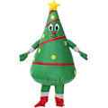 Miniatyrbild 4 av 4: Uppblåsbar Julgran Kostym Juldräkt Rollspel Vuxen/Herr Kostym Julparty Uppblåsbar Christmas tree