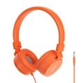 Miniatyrbilde 1 av 3: Ledningsbaserte hodetelefoner 3.5mm Mobil Datamaskin Hodetelefoner Hi-Fi Stereo Ledningsbaserte Hodetelefoner Orange