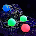 Miniatyrbild 2 av 4: 10 st Takbollar Glow In The Dark Stressbollar Klibbiga Bollar Som Fäster I Taket Lysande Bollar