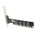 Pikkukuva 3 / 5: PCIE-U.2-sovitinkortti PCIE X16 - 4 porttia U.2 NVME SFF8643 SFF8639 PCIE-jakokortti LED-ilmaisimella