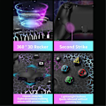 Miniatyrbillede 3 af 5: Trådløs Spilkonsol + Modtager til Switch/Android/Ios/Pc 6-akset Gyro Høj Præcision Joystick Rgb Bl