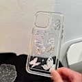 Miniatyrbild 5 av 5: Snyggt Transparent Telefonfodral med Lila Fjärilar för iPhone 14 Pro - Skyddande Skal, Stötsäkert, för Apple iPhone 14Pro 6.1
